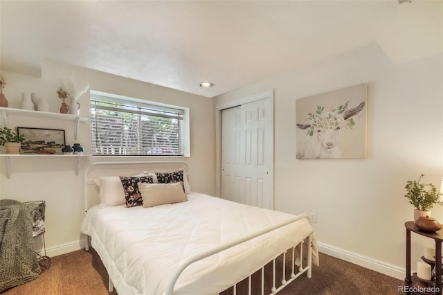 8280 Everett Way, Arvada, CO 80005 - carpeted bedroom with a closet and recessed lighting