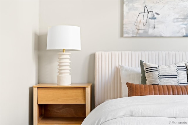 bedroom with radiator