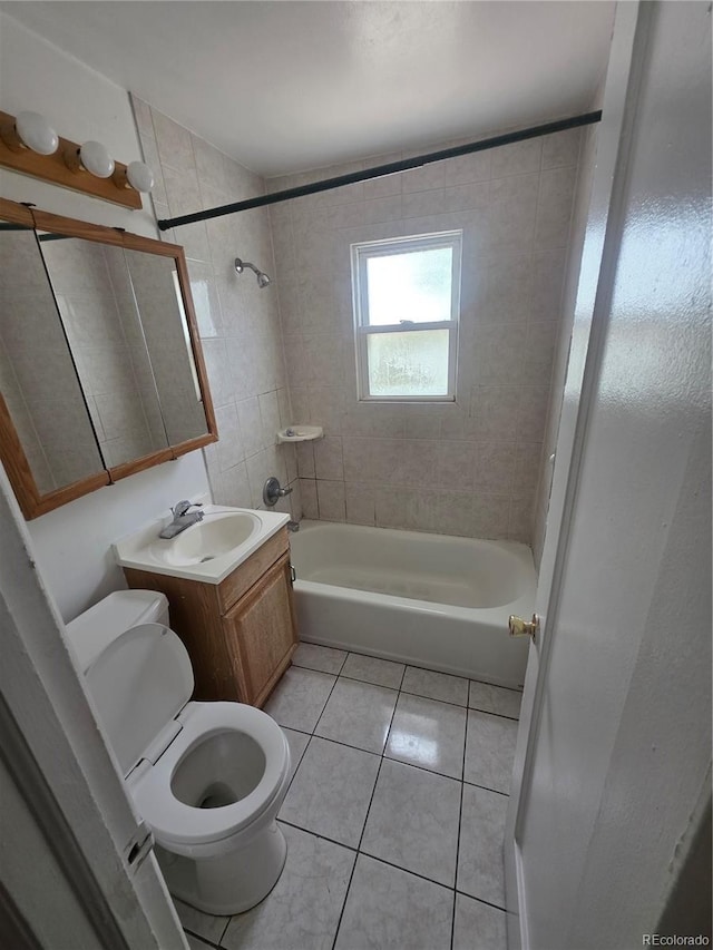 475 Tennyson St, Denver, CO 80204 - bathroom featuring shower / bath combination, tile patterned flooring, and vanity