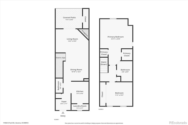 11923 E Ford Dr, Aurora, CO 80012 - home floor plan