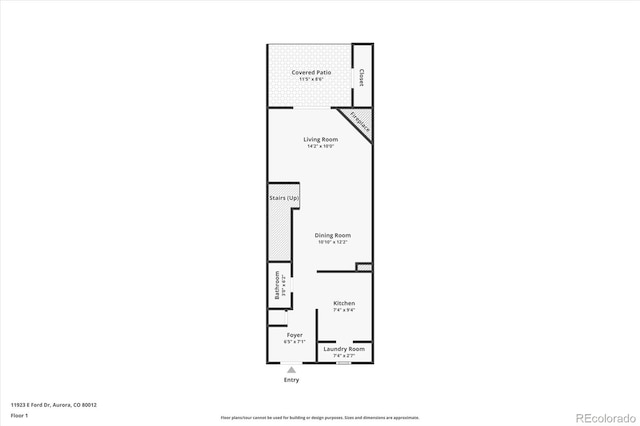 11923 E Ford Dr, Aurora, CO 80012 - floor plan / room layout