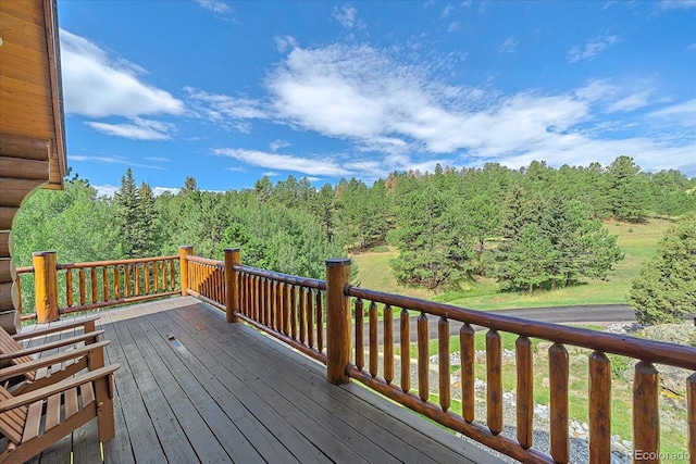 view of wooden deck
