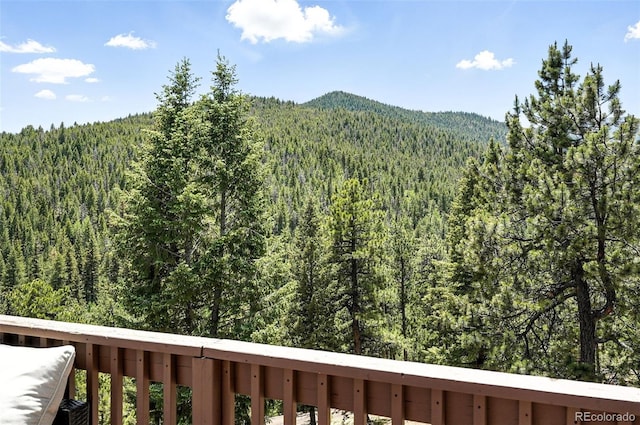 7221 S Brook Forest Rd, Evergreen, CO 80439 - mountain view featuring a forest