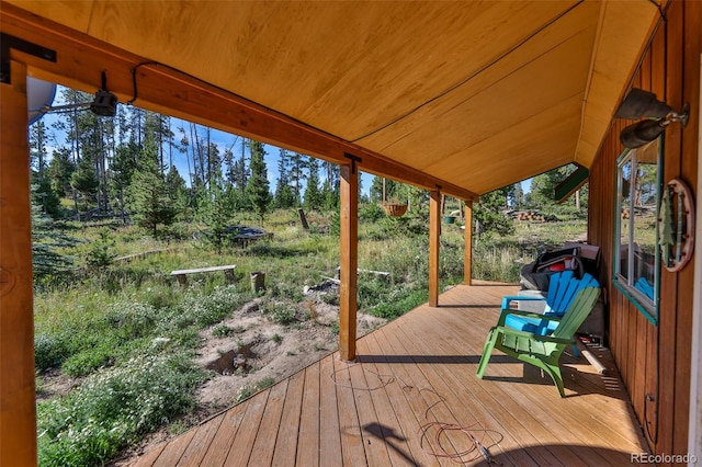 view of wooden deck