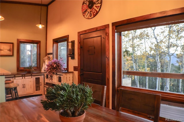 foyer entrance featuring wood-type flooring