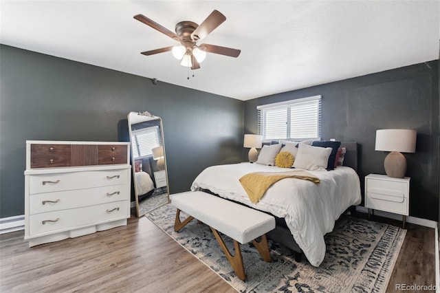 11390 Shimley Rd, Golden, CO 80403 - bedroom with wood finished floors and ceiling fan