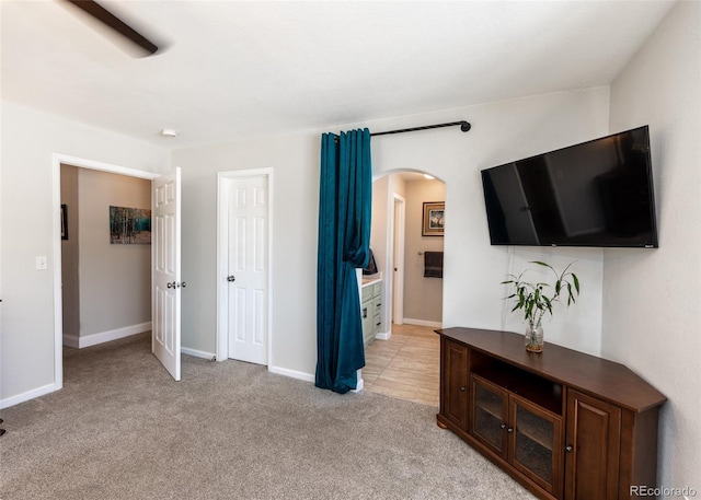 view of carpeted living room