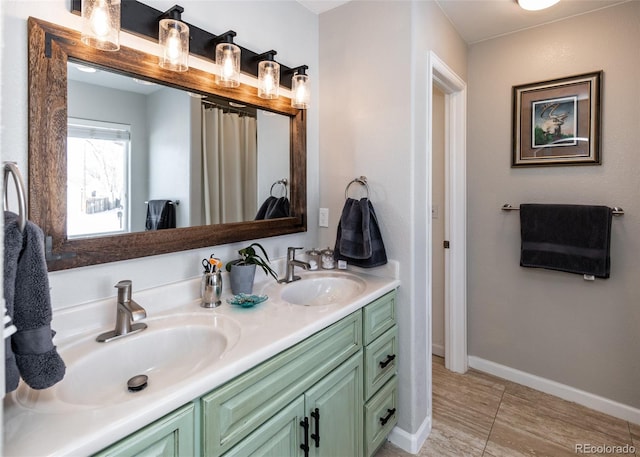 bathroom featuring vanity