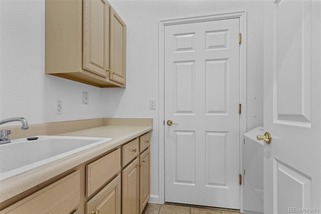 15876 Double Eagle Dr, Morrison, CO 80465 - washroom with a sink and light tile patterned floors