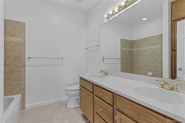15876 Double Eagle Dr, Morrison, CO 80465 - bathroom with double vanity and tile patterned floors
