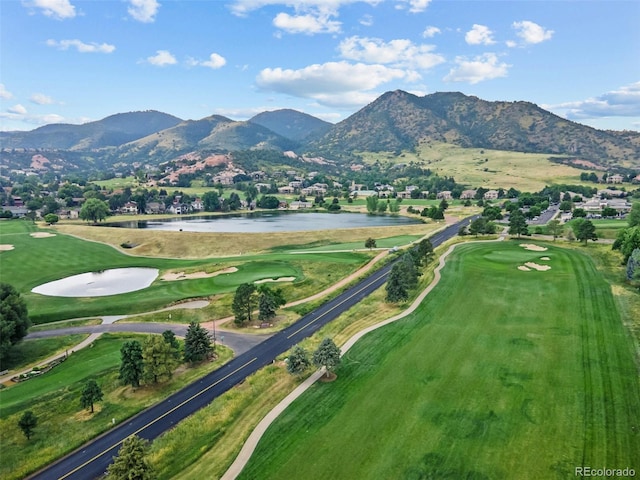 15876 Double Eagle Dr, Morrison, CO 80465 - aerial view of property's location with a water and mountain view and a golf course