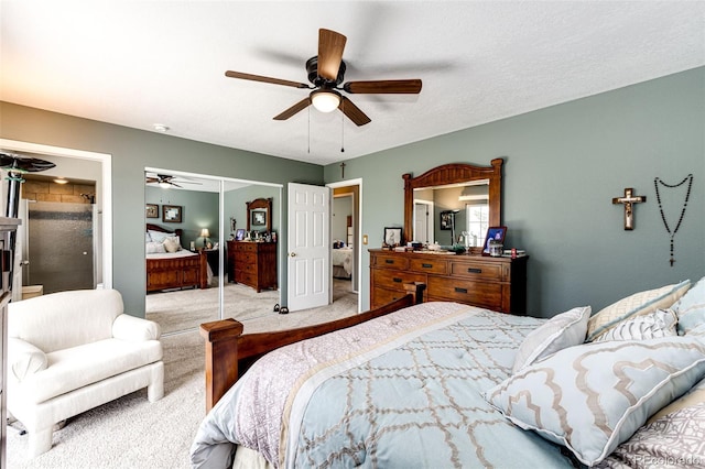 41020 US Highway 36, Bennett, CO 80102 - bedroom with carpet, a closet, and ceiling fan
