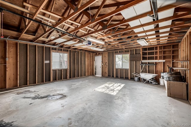 misc room featuring a garage