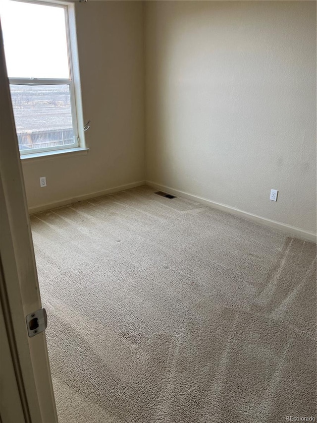 spare room with a wealth of natural light and carpet