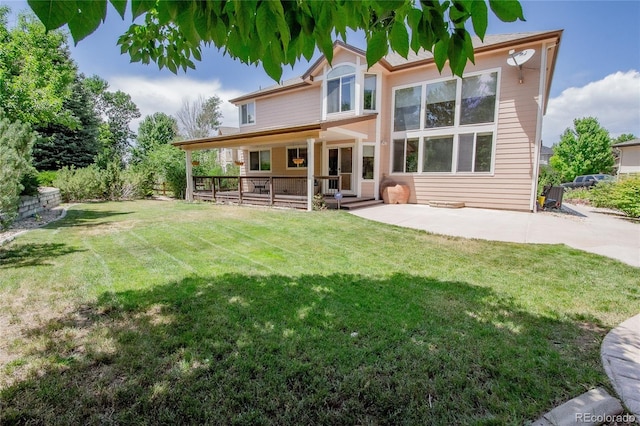 17672 E Weaver Pl, Aurora, CO 80016 - rear view of house with a patio area and a lawn