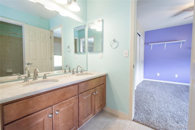 17672 E Weaver Pl, Aurora, CO 80016 - bathroom featuring double vanity and tile patterned floors