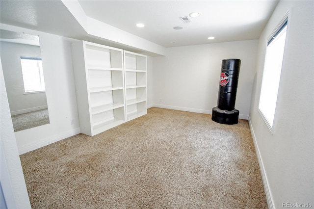 17672 E Weaver Pl, Aurora, CO 80016 - basement featuring carpet floors and recessed lighting