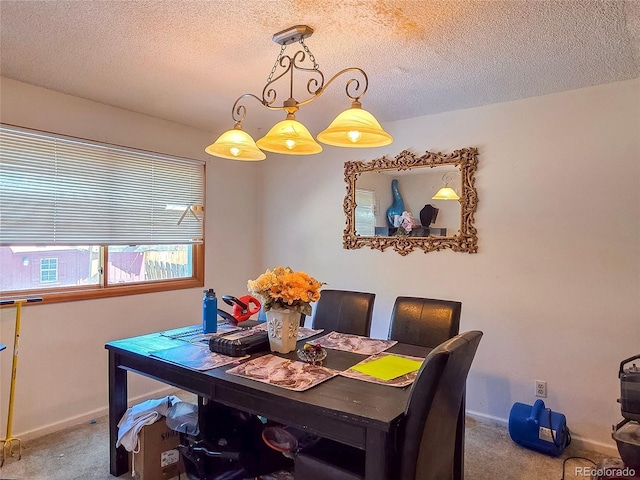 20391 E 42nd Ave, Denver, CO 80249 - dining area with carpet floors and a textured ceiling