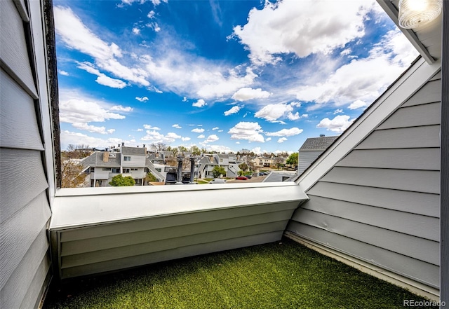 balcony with a residential view