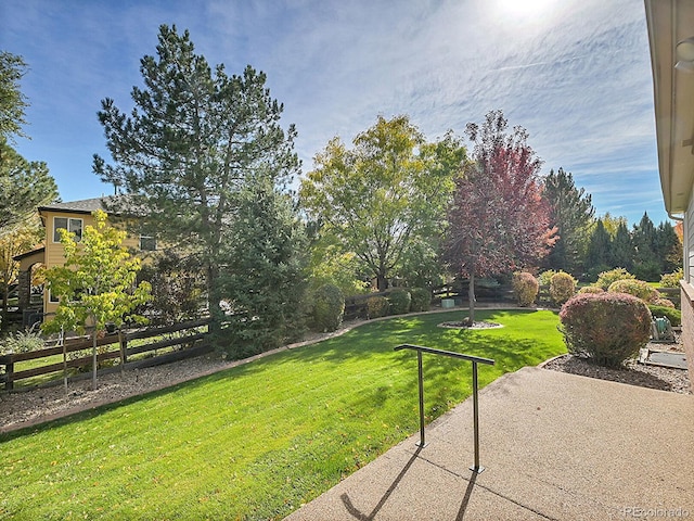 view of yard with a patio