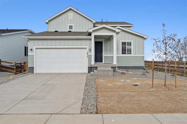 view of front of house featuring a garage