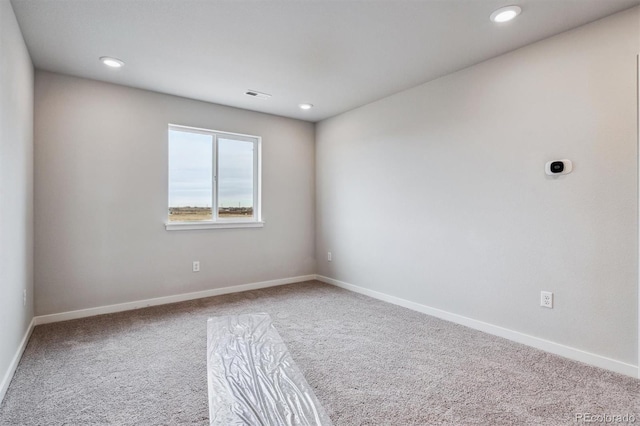 view of carpeted empty room