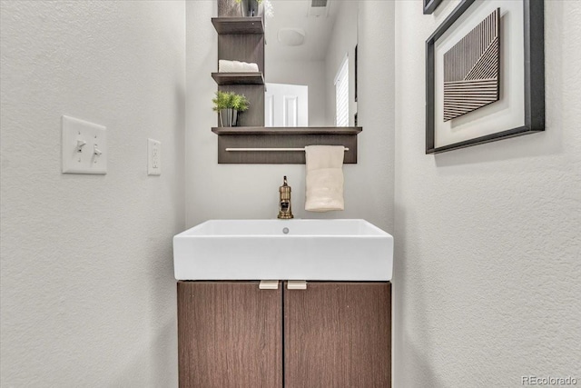 3372 Central Park Blvd, Denver, CO 80238 - bathroom with a textured wall and vanity