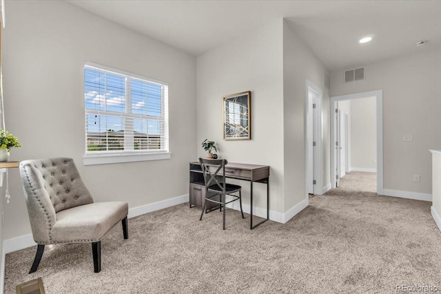 3372 Central Park Blvd, Denver, CO 80238 - office area with carpet flooring, baseboards, and recessed lighting