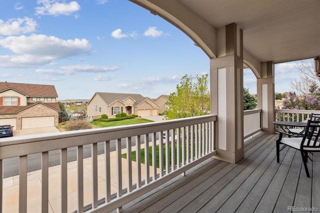 deck featuring a residential view