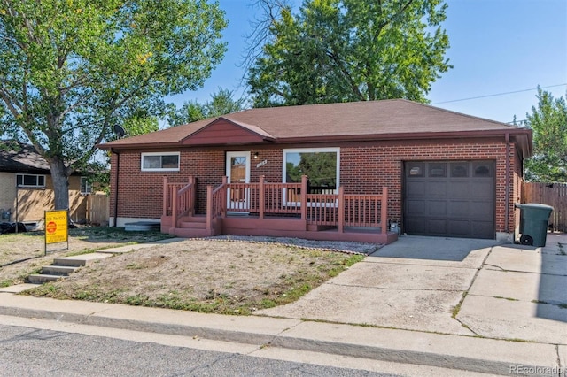 ranch-style house with a garage