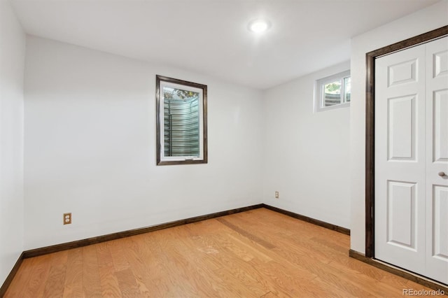 empty room featuring light hardwood / wood-style flooring