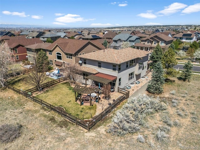 aerial view of residential area