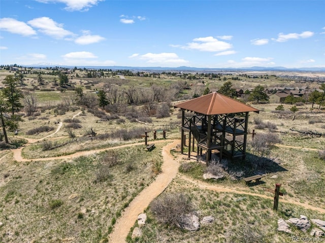 12119 S Wanderlust Way, Parker, CO 80138 - view of yard featuring a view of countryside and a mountain view