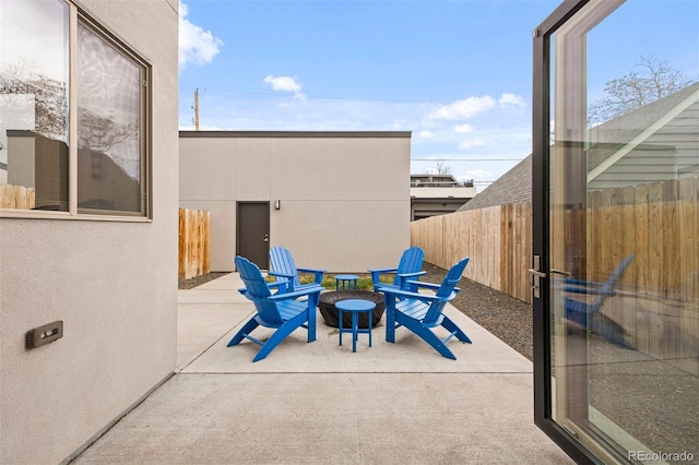 view of patio with fence