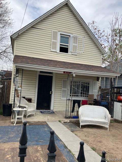 615 E 49th Ave, Denver, CO 80216 - view of front of property with covered porch