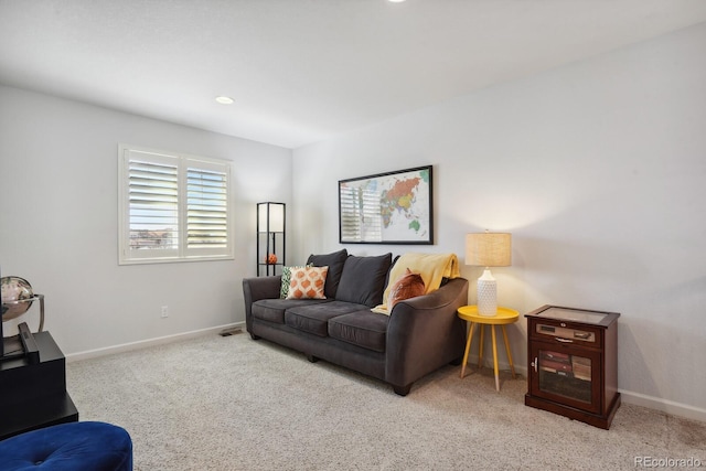 view of carpeted living room