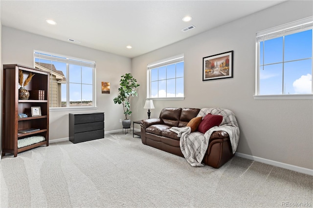 view of carpeted living room