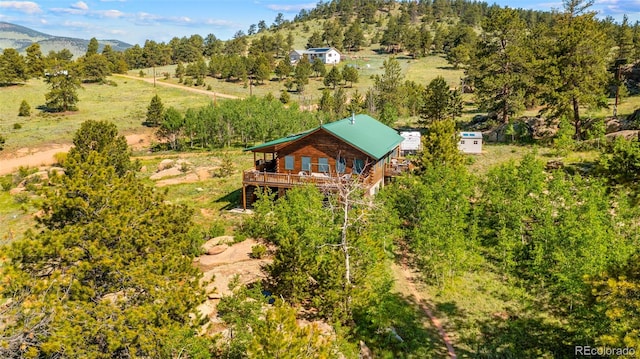 3980 County Rd 71, Guffey, CO 80820 - overview of rural landscape with a mountain backdrop