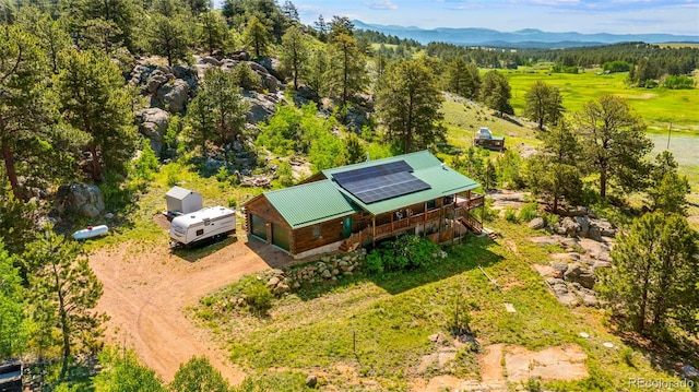 3980 County Rd 71, Guffey, CO 80820 - view from above of property with mountains