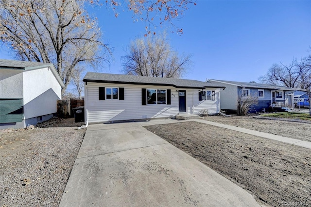 view of ranch-style home