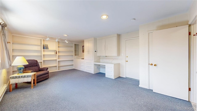 unfurnished room with carpet and recessed lighting