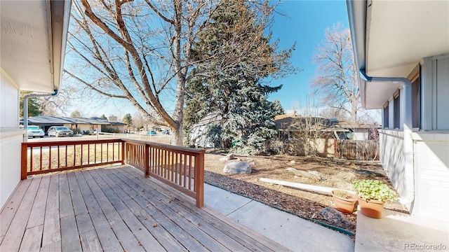 view of wooden terrace