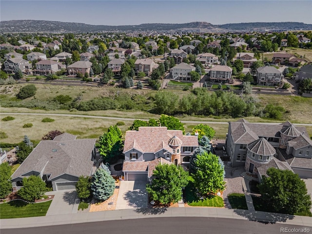 aerial view featuring a residential view