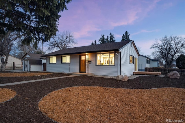 view of front of home with fence