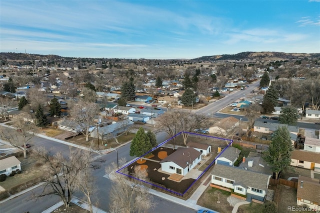 birds eye view of property featuring a residential view