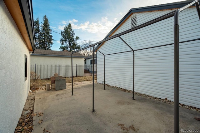 view of patio / terrace with fence