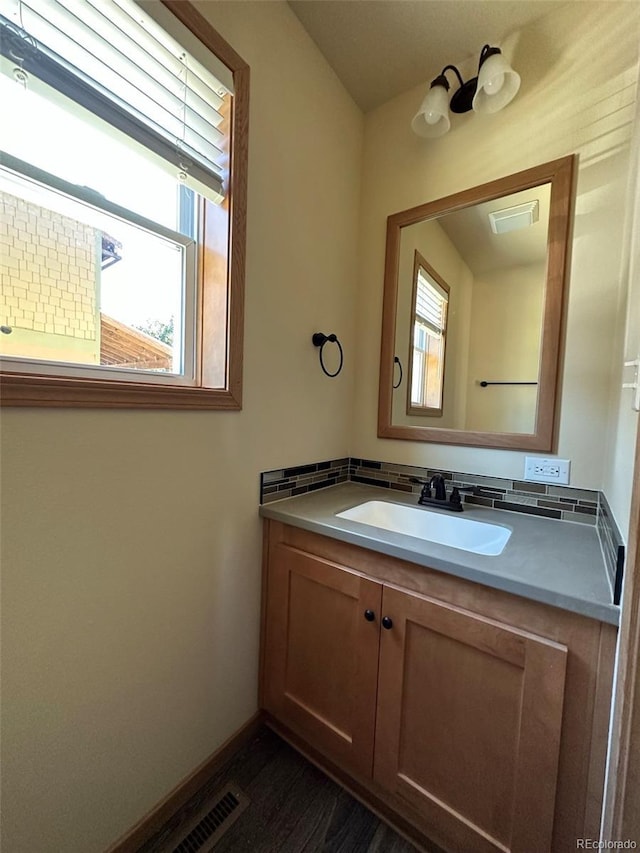 bathroom featuring vanity