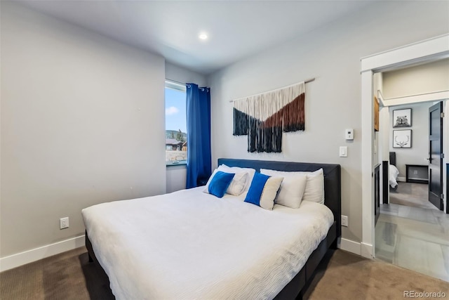 255 Flannigan Cir, Alma, CO 80420 - carpeted bedroom featuring baseboards and recessed lighting