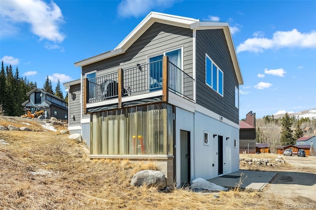 255 Flannigan Cir, Alma, CO 80420 - back of house featuring a balcony
