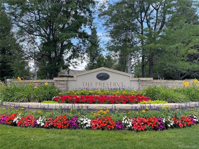 view of community sign